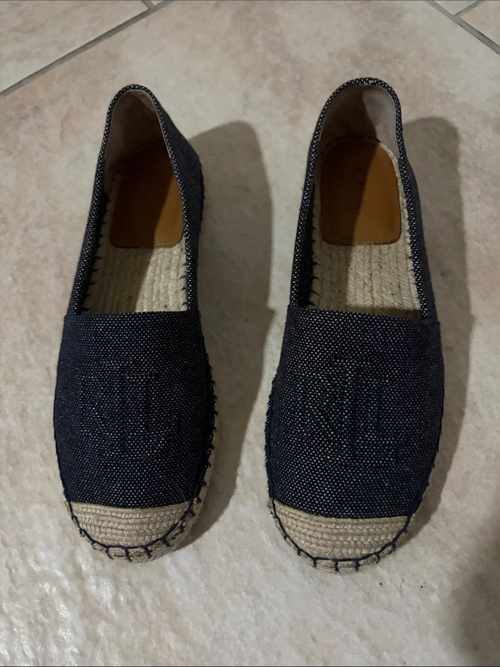 Lauren Ralph Lauren Black Canvas Espadrille Flats